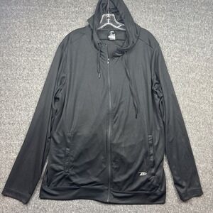 Pro Player Men's Full Zip Hoodie Jacket XL Black Moisture Wicking Lightweight